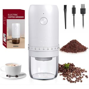 Cmws-Moulin À Café Électrique Portable Sans Fil Sans Bavure, 40 Réglages De Grossièreté Réglables, Durée De Vie Extra Longue, Rechargeable Par Usb, Pour Cafetière Goutte À Goutte, Cafetière À Piston - Neuf