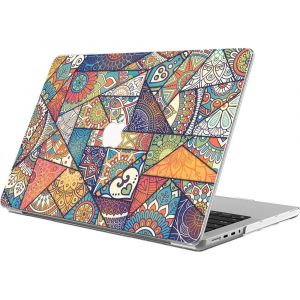 Coque pour MacBook Air 13 Pouces M4 M3 M2 2025 2024 2022, Protection Rigide Slim L&eacute;g&egrave;re Antid&eacute;raprante Motif Vitrail - E.F.Connection - Neuf