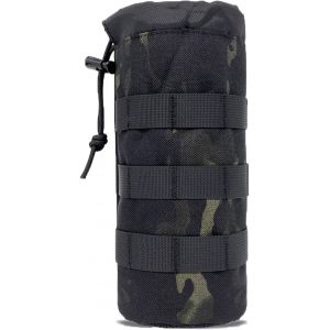 Eryi-Molle Porte Gourde, Porte Gourde Sac À Dos, Sac Tactique Porte Bouteille, Randonnée Accessoires Poche De Cruche À Eau Militaire Pour Camping Randonnée Voyages Escalade (B-Noir) - Neuf