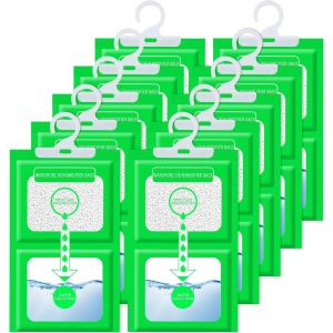 Checarzhn--No1-Pack De 10 Absorbeur D'humidité,Sachet Absorbeur D'humidité Pour Éliminer L'humidité Et Les Mauva S Odeurs Des Armoires,Des Chambres,Anti Humidité Maison,La Salle De Bain Et La Voiture - Neuf