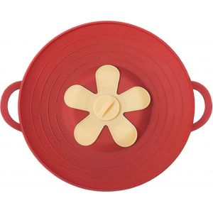 Couvercle de casserole anti-fuite en silicone de 32 cm, resistant aux hautes temperatures, aux eclaboussures et a l'ebullition. Couvercle epais pour cocotte. - Neuf