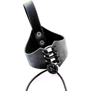 Kalanka-Support De Ceinture En Cuir Rigide Pour Corne À Boire, À Partir De 0,05 À 1,0 L, Marron Ou Noir, Médiéval, Viking (Noir, Taille 1 Petite ¿ Pour 0,05 À 0,2 L) - Neuf