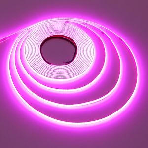 24v Ruban Led Cob Violet, Bande Led 5m Rose, &Eacute;troit 5mm Largeur, 400led/M Cri>90 Autocollant Flexible Ip20 Non &Eacute;tanche Pour Maison Chambre Cuisine - Neuf