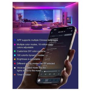 Nachtlampje Led Night Light Smart App Rgb Camping String Lights - Neuf