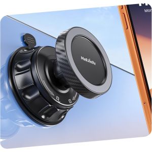 Ventouse Support T&eacute;l&eacute;phone Voiture, Portable Support magn&eacute;tique pour Cuisine Fitness Maquillage Vlogs Rotatif &agrave; 360&deg; pour iPhone 17 16 15 14 Smartphones Stick on Mirror Glass Window Fridge - Neuf