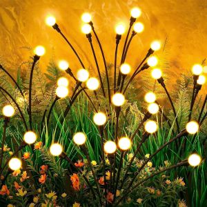 KALANKA-Lumiere Luciole Solaire Exterieur, 4 Pièces 10 Led Luciole Solaire Exterieur Jardin, Lumières Solaires de Jardin, Lucioles Lumiere Solaire IP65 Étanche, pour Allée Terrasse Jardins Décoration - Neuf