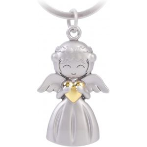 Kal-Porte-Clés Ange Gardien Porte-Bonheur Avec Pendentif En Forme D'ange Avec C?ur Pour Examens Ou Voiture, Convient Comme Cadeau Pour Femme, Petite Amie, Collègues, D 1275 - Neuf