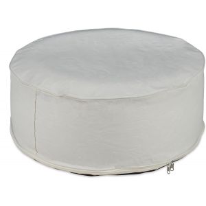 Ulteronixshop-Pouf Gonflable, Tabouret Rond, H X D : 26 X 56 Cm, Pour Ext&eacute;rieur (Jardin, Balcon, Camping), Cr&egrave;me - Neuf