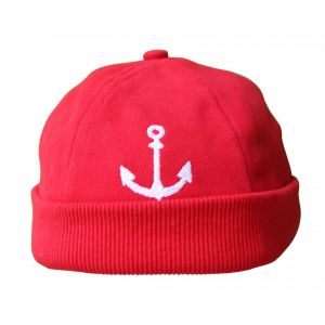 Bob - Bonnet Marin Docker Ancre Marine - Rouge - Neuf