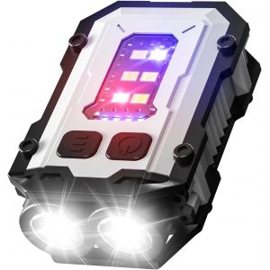 (Gris) Mini Lampe De Poche Edc Rechargeable 900 Lumens, Source Lumineuse Multicolore, Alarme, Petite Lampe De Poche Porte-Clés Avec Base Magnétique - Neuf