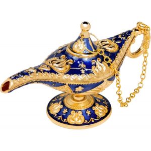 Kal-Lampe Magique Aladin Décoration, Magic Lampe Genie Aladin Avec Relief En 3d Creux Classique Rétro Pour Maison, Bureau, Hôtel Et Plus - 12 X 4 X 6,3 Cm - Neuf