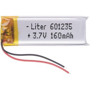Batterie 601235 LiPo 3.7V 160mAh 0.592Wh 1S 5C Liter Energy Battery pour l'électronique Rechargeable Téléphone Portable Smartwatch GPS-Ne Convient Pas à la Radiocommande 37x12x6mm (160mAh|601235) - Neuf