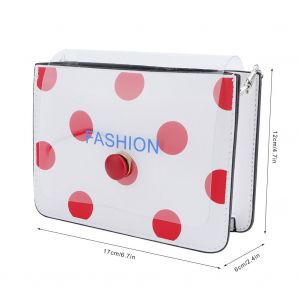 HJLIAN Sac a bandouliere transparent en PU pour femmes, sacoche a chaine en gelee, sac messager pour filles (blanc) - Neuf