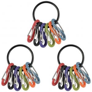 Lot De 18 Mousquetons Doubles A Degagement Rapide En Forme De S, 8 Formes, Pour La Maison, L'exterieur, La Randonnee, La Peche, Le Camping Et Les Voyages - Neuf