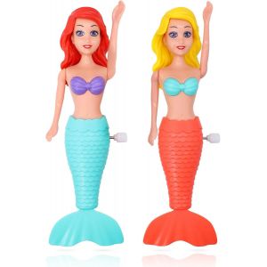 KAL-Lot De 2 Jouets De Bain Sirène Princesse Pour Tout-Petits Filles - Wind-Up Queue De Sirène Flottant Pour Piscine (D) - Neuf