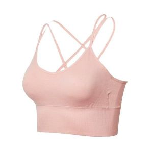 Soutien-Gorge De Sport Élégant À Dos Croisé Pour Femme - Idéal Pour Le Yoga, La Course À Pied Et Les Entraînements En Rose Pâle - Vêtement De Sport Confortable Et Offrant Un Bon Maintien - Neuf