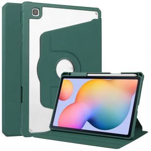 Tbtic Pour Samsung Galaxy Tab S6 Lite 10.4 2020 Étui Pour Tablette 360 ° Étui De Protection Transparent Pour Degrés Sm-P610 P615 P613.Dark Green.Tab S6lite P610 P615 - Neuf