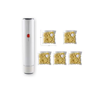 Machine &Agrave; Emballer Sous Vide Portable Pour La Conservation Des Aliments, Avec Batterie Rechargeable Et 5 Sacs R&eacute;utilisables. - Neuf