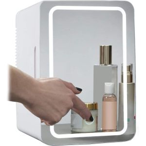 Checarzhn--No1-Petit Réfrigérateur 8 Litres Avec Réglage De La Température - Réfrigérateur Thermoélectrique Portable Et Chaud Pour Chambre À Coucher, Cosmétiques, Lait Maternel, Bureau Et Voyage - Neuf