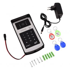 Sonnette video WiFi, interphone, camera HD, detection de mouvement, clavier a code d'identification pour iOS et Android (UE) - Neuf
