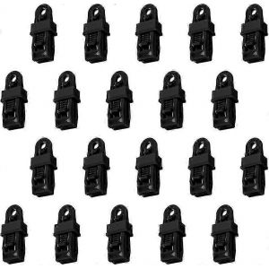 20pcs Tente Extérieure Canopy Clip Auvent Coupe-Vent Boucle Fixe Auvent Auvent Canopy Clamp Tente D'urgence Snap - Neuf