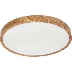 KAL-Plafonnier Led Pereti 24W Bois 35Cm, 3000K Blanc Chaud, 2400Lm, Luminaire Plafonnier Ip44, Éclairage De Plafond 220-240V, Luminaires Intérieur, Plafonnier Moderne, Lampe Plafond Led 777617 - Neuf