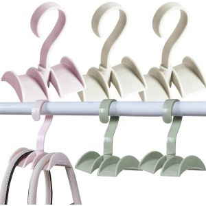 Lot de 6 cintres rotatifs pour sac à main, cintres rotatifs pour penderie, ceintures, cravates, écharpes - Neuf