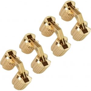 Charni&egrave;re Cylindrique, 4pcs 8mm Charni&egrave;res &Agrave; Barillet En Cuivre, Charni&egrave;res De Porte Invisibles Dissimul&eacute;es &Agrave; 180 &deg; Pour Le Mat&eacute;riel D'armoire - Neuf