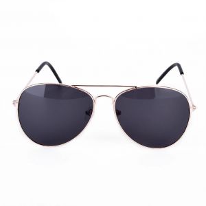 Lunettes De Soleil &Agrave; Monture En Alliage De Lentille Ac De Protection Uv R&eacute;tror&eacute;fl&eacute;chissante (Lentille Grise &Agrave; Monture Dor&eacute;e) - Neuf