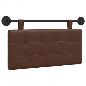 vidaXL T&ecirc;te de lit suspendue Marron 100 x 55 x 5 cm Simili cuir - Neuf