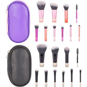 KAL-20 Morceaux De Brosses De Maquillage À Manches Courtes, Avec 2 Morceaux De Sacs De Rangement, Des Pinceaux De Maquillage Portables, Des Fournitures De Voyage Et Des Outils De Beauté. - Neuf