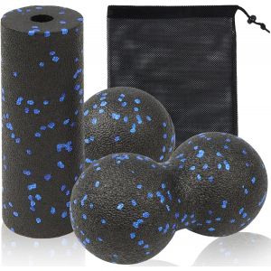 Kal-Pcs Blackroll Et Rouleau De Fascia, Petite Balle De Massage Rouleau De Fascia Pour La Colonne Vertébrale, Le Cou,Offre Un Massage Et Un Soulagement De La Douleur Avec Sac De - Neuf