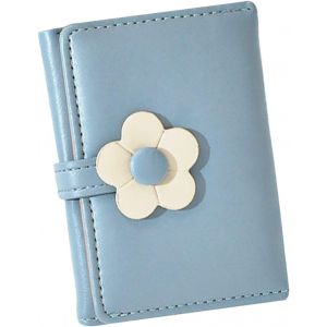 Clip D'Argent Des &Eacute;tudiants Sacs &Agrave; Main Portefeuille Pour Dames Mini-Portefeuille Sacs &Agrave; Main Filles Sac &Agrave; Main Floral Petit Portefeuille Femme Bourse Fleurs Faux Cuir Ciel Bleu - Neuf