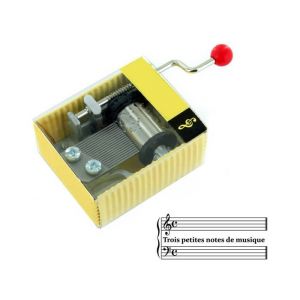 Trois petites notes de musique (Georges Delerue) - Bo&icirc;te &agrave; musique / m&eacute;canisme / mouvement musical &agrave; manivelle - Neuf
