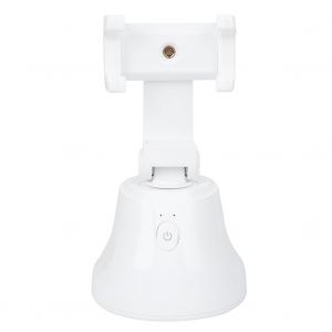 Support de telephone avec rotation a 360¡ã et suivi automatique des visages et des objets, stabilisateur intelligent pour appareil photo et telephone, perche a selfie, blanc - Neuf