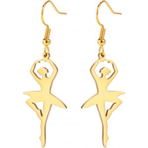 Kal-Boucles D'oreilles Gymnastique Ballerine Boucles D'oreilles Danse Ballerine Boucles D'oreilles Pendantes Danse Ballerine Inspiration Bijoux Danse Ballerine Cadeaux De Récital Pour Femmes - Neuf