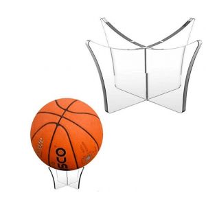 Lot De 2 Supports De Basket-Ball, Support De Football, Présentoir De Ballons En Acrylique, Transparents - Neuf