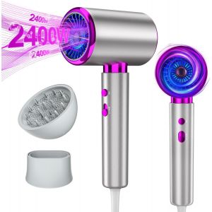 Seche Cheveux 2400w S&egrave;che Cheveux Ionique Professionnel S&eacute;chage Rapide Chaud Froid Hair Dryer 2 Vitesses 3 Temp&eacute;ratures Diffuseur Boucle Concentrateur Pour Maison Voyage Salons De Coiffure - Neuf