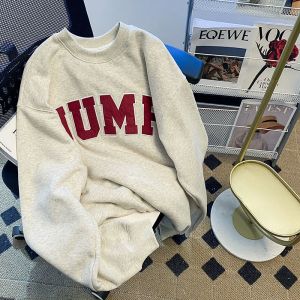 Sweat-Shirt En Pur Coton Pour Femme Printemps Et Automne T-Shirt À Manches Longues À Col Rond Fin Hauts Vêtements Pour Femmes De Grande Taille - Neuf