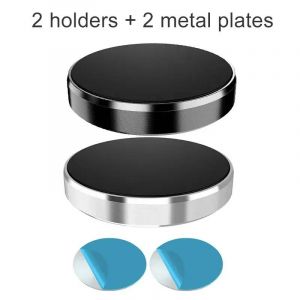 Support De Téléphone Magnétique Pour Voiture Support De Téléphone De Voiture Universel Pour Iphone Xiaomi Huawei Samsung Tableau De Bord Mural Autocollant Magnétique De Voiture-Black Silver-Fixed- - Neuf