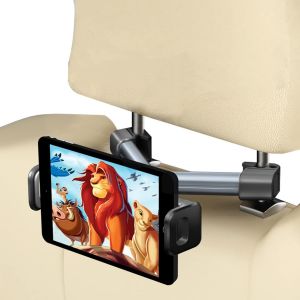 Voiture Tablette Support Appui-t&ecirc;te Support Extensible de Tablette de Si&egrave;ge de Voiture Rotation &agrave; 360&deg;, pour 4,4""-11"" iPad/iPhone/Samsung Tab/Kindle Fire HD/Nintendo Switch, etc. - Neuf
