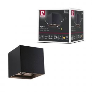 Lampe Murale Rechargeable &Agrave; Led Nyara Ip44 3000k 100x100mm 2x1w / 1w Noir - Neuf