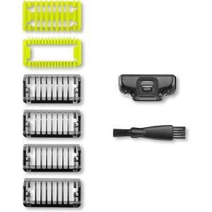 Lot De 6 Sabots Pour One Blade & Oneblade Pro Qp2520 Qp2530 Qp2620 Qp2630 Qp6510 Qp6520 Qp2724, 1/2 / 3 / 5 Mm 4 Sabots À Barbe À Clipser 1 Sabot Pour Tondeuse Corporelle 1 Accessoire De Protection - Neuf