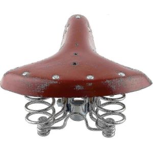 Selle De Vélo À Ressort Marron Classique Comfort Cruiser Siège De Vélo Avec Siège À Suspension Rembourré Unisexe - Js - Neuf