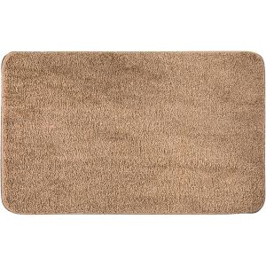 Tapis Salle De Bain Tapis D'entr&eacute;e Tapis De Douche Antid&eacute;rapant Tabis Absorbant Tapis Moelleux Microfibre Wc Toilette Baignoire Sortie Cuisine Salon Chambre Marron 40x60cm - Neuf