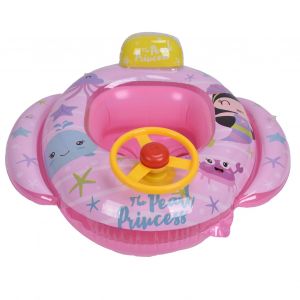 HJLIAN Bateau gonflable pour bebe avec volant, bouee de natation pour enfants de 1 a 6 ans - Neuf