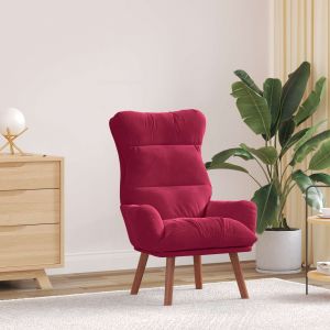 vidaXL fauteuil Bordeaux 69 x 74 x 93 cm Velours - Neuf