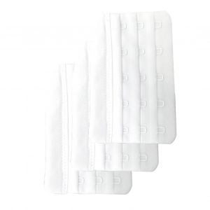Extension De Soutien-Gorge Pour Femmes, 3 Pièces, 9.5cm, 5 Crochets, Boucle Antirouille, Flexible, Souple, Grande Taille, Rallonges De Sangle De Soutien-Gorge, Accessoires De Soutien-Gorge-Blanc - Neuf