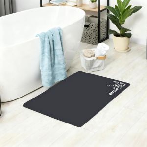 KALANKA-Tapis de bain antid&eacute;rapant lavable 60 x 40 cm - S&eacute;chage rapide - Absorbant - Tapis de sol absorbant - Terre de diatom&eacute;e - Pour salle de bain, cuisine, sol - Neuf