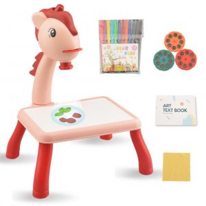 Table de projection de dessin pour enfants, jouet de projection de tracage et de dessin pour enfants, projecteur intelligent, bureau de croquis, machine de peinture de projection d'apprentissage - Neuf